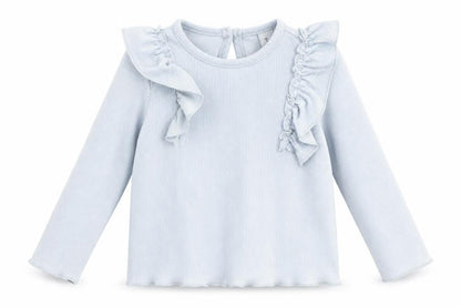 Front view of Tu Baby Blue Basic T-Shirt, size 12-18, Months