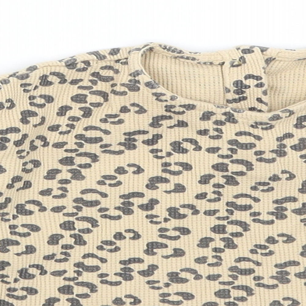 TU Baby Brown Animal Print  Basic T-Shirt Size 9-12 Months