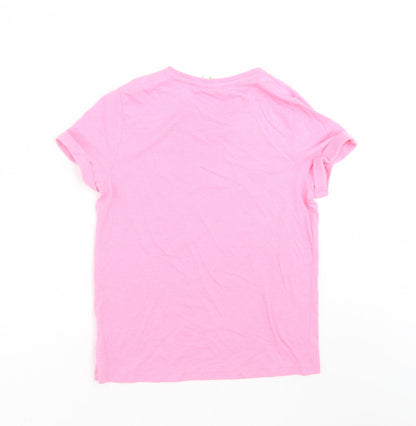Back view of F&F girls’ pink basic t-shirt, size 10-11, years - buzz lightyear