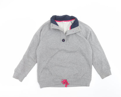 Additional front view of Amoretti women’s grey pullover sweatshirt, size M