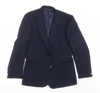 Mens UK Size 40 CLASSICS Regular Blue Suit Jacket