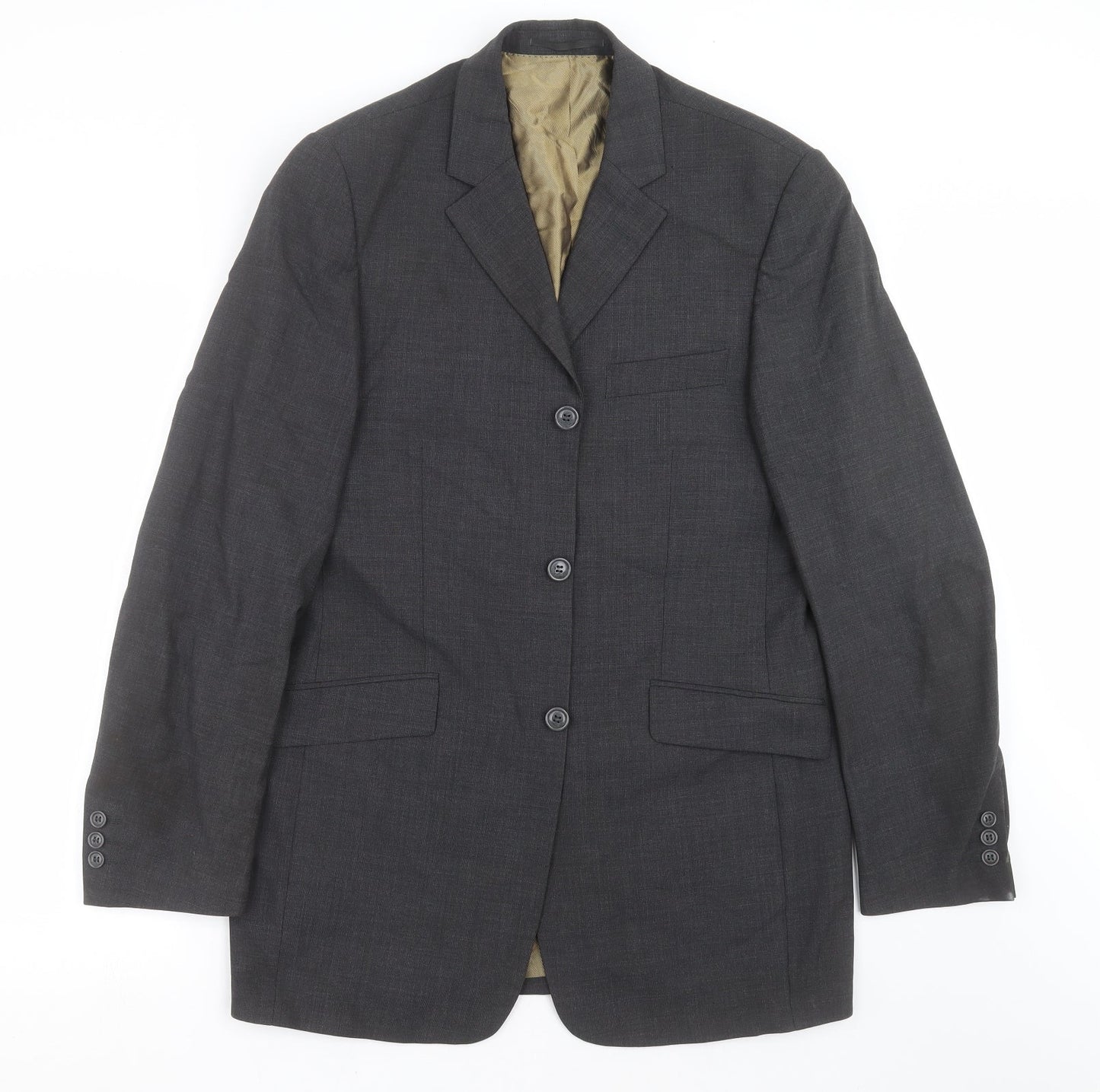 Mens UK Size 38 Milan Regular Grey Suit Jacket