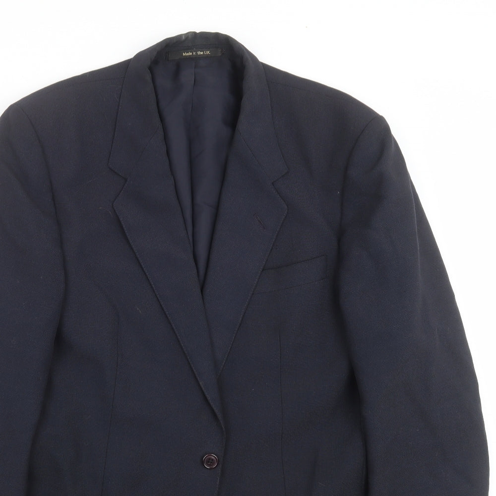 Mens UK Size 40 St michael Regular Blue Suit Jacket