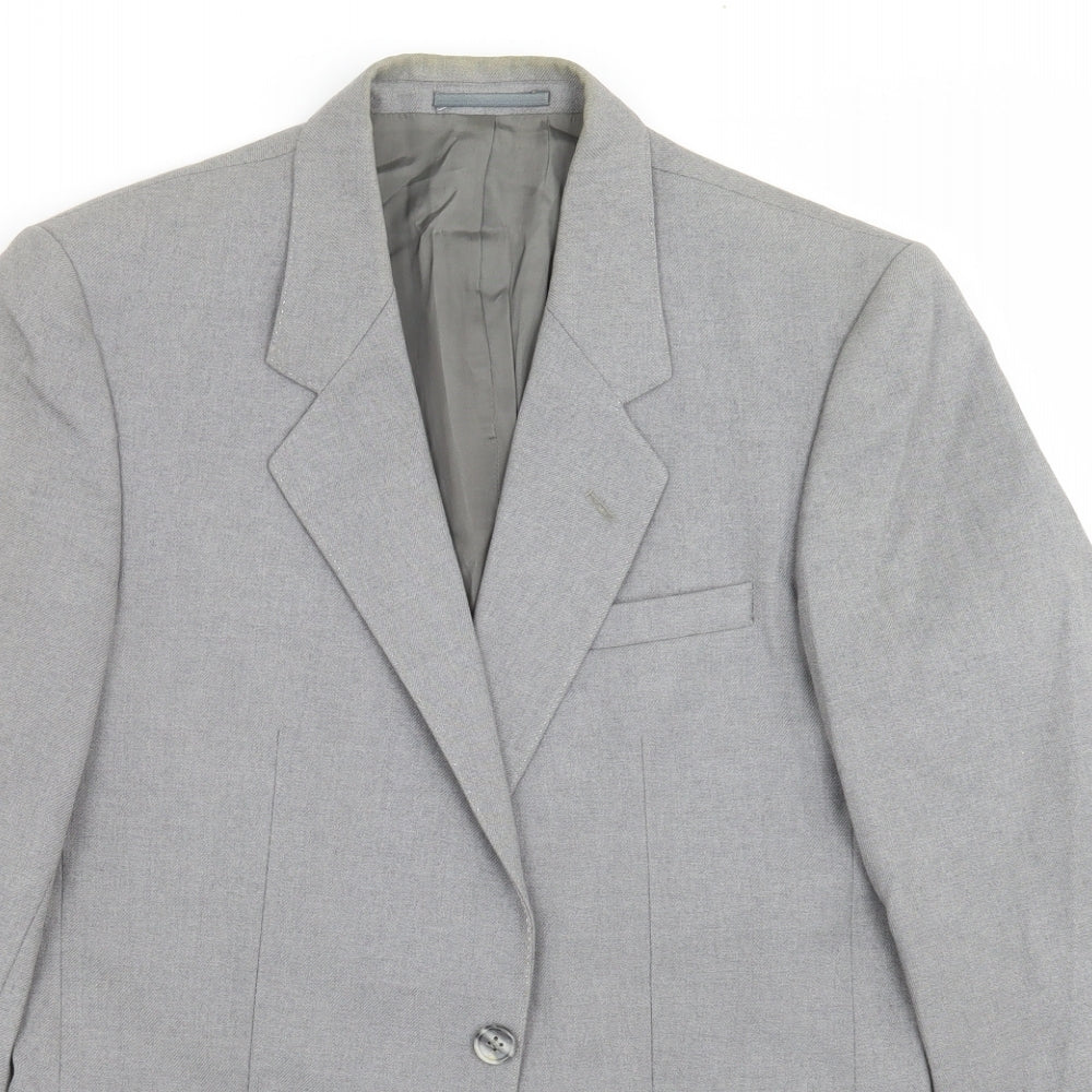 Mens UK Size 38 Burton Regular Grey Suit Jacket