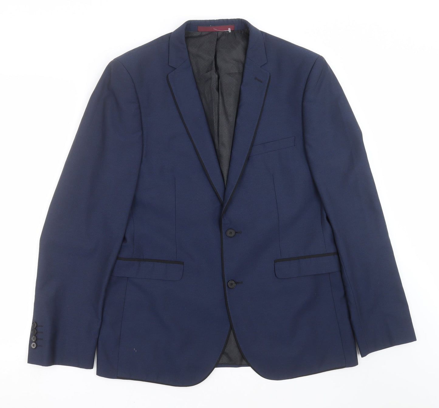 Mens UK Size 40 Burton Regular Blue Suit Jacket
