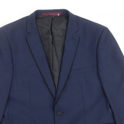 Mens UK Size 40 Burton Regular Blue Suit Jacket