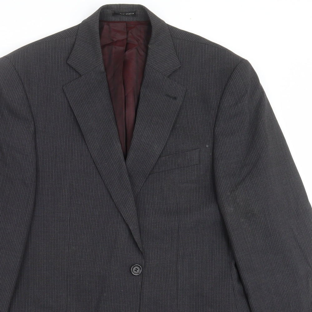 Mens UK Size 40 Tom English Regular Grey Suit Jacket