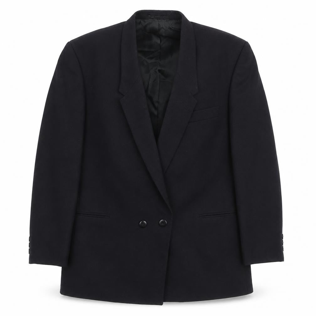Front view of profilo men’s black geometric jacket suit jacket, size 40