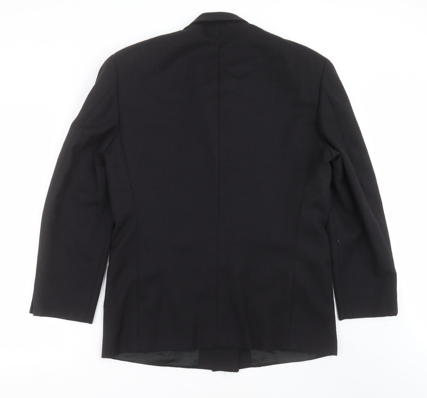 profilo Mens Black Geometric  Jacket Suit Jacket Size 40