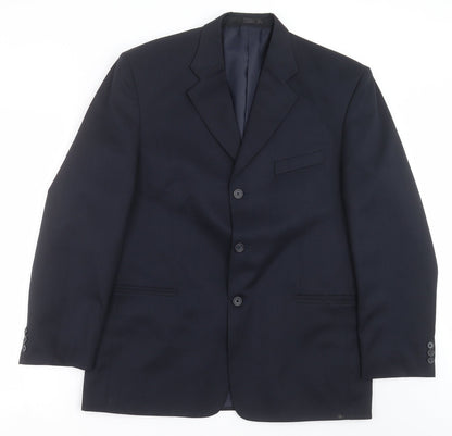 Mens UK Size 42 SAVATINI Regular Blue Suit Jacket