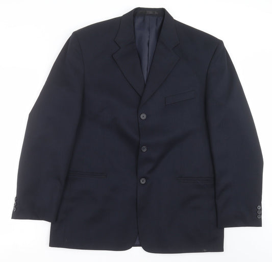 Mens UK Size 42 SAVATINI Regular Blue Suit Jacket
