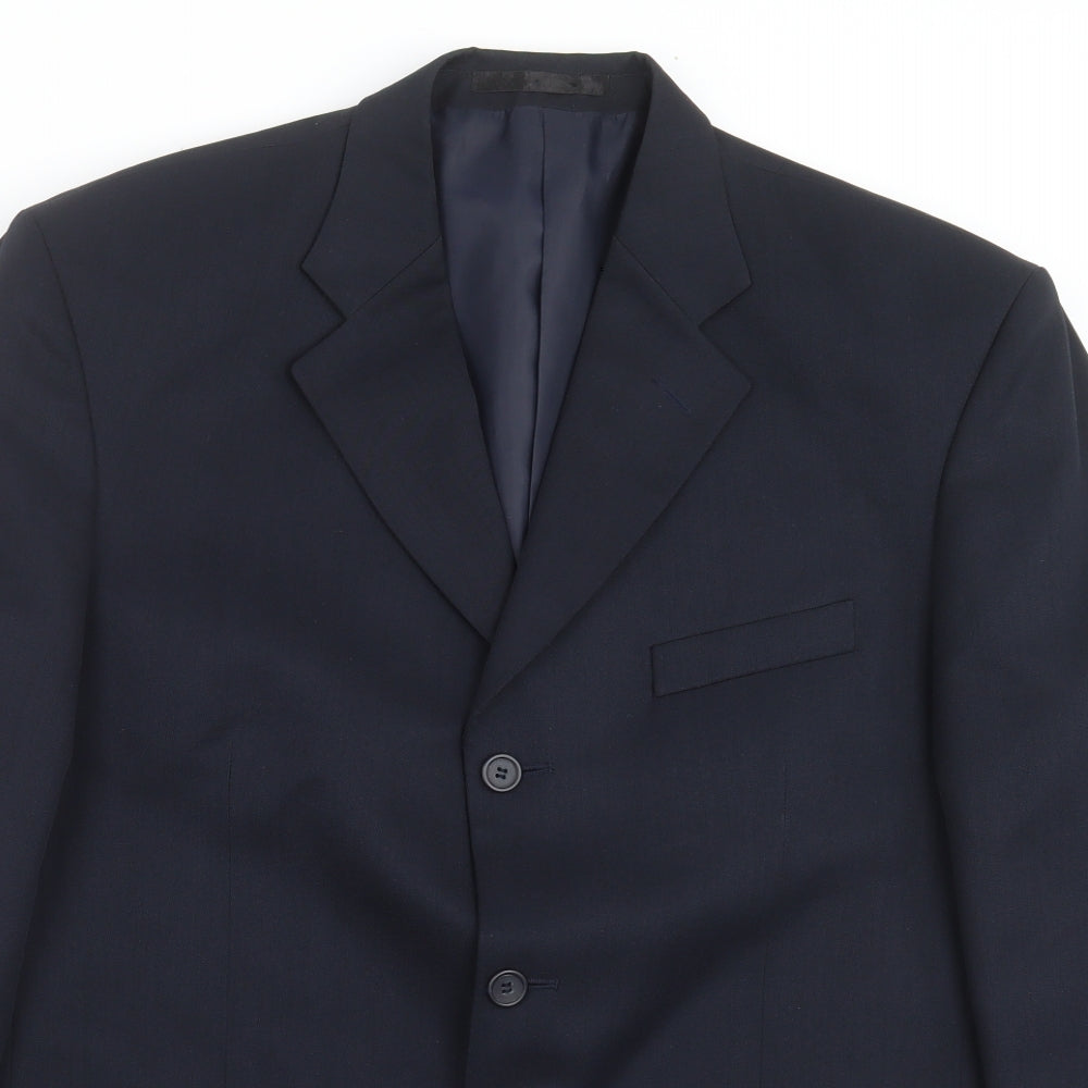 Mens UK Size 42 SAVATINI Regular Blue Suit Jacket