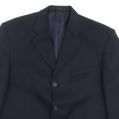 Mens UK Size 42 SAVATINI Regular Blue Suit Jacket