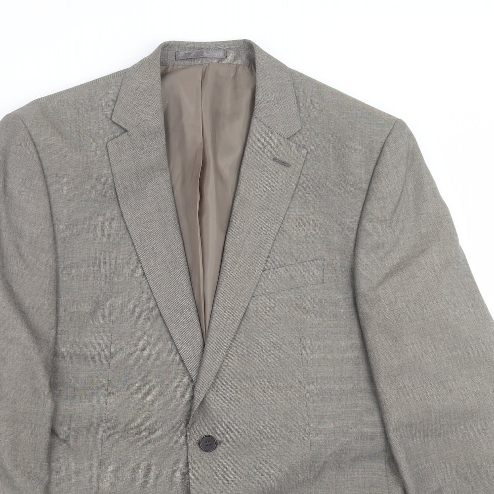 Mens UK Size 40 karl jackson Regular Grey Suit Jacket