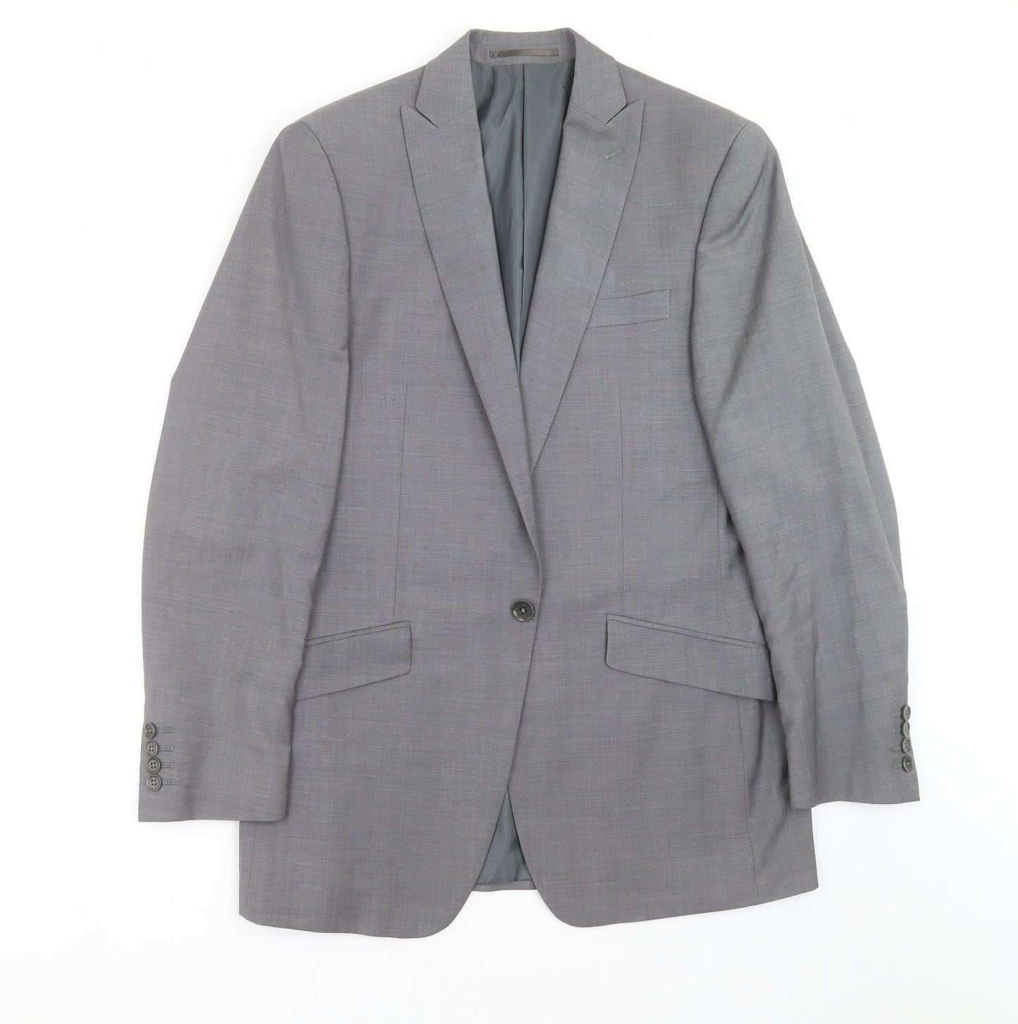 Ventuno Mens Grey   Jacket Suit Jacket Size 40