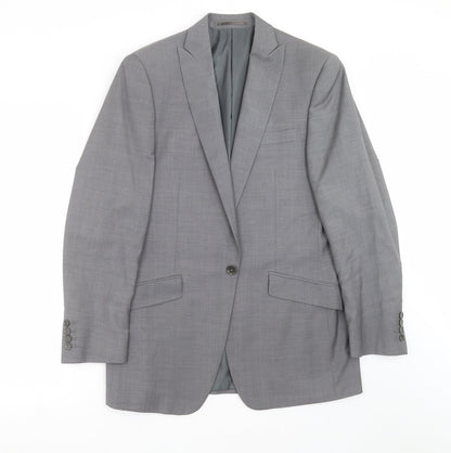 Ventuno Mens Grey   Jacket Suit Jacket Size 40
