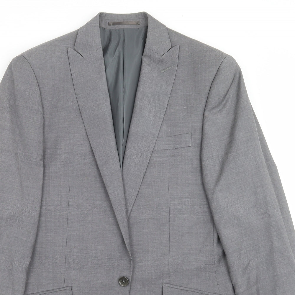 Ventuno Mens Grey   Jacket Suit Jacket Size 40