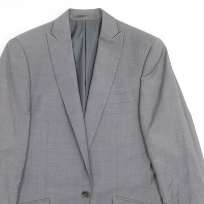 Ventuno Mens Grey   Jacket Suit Jacket Size 40