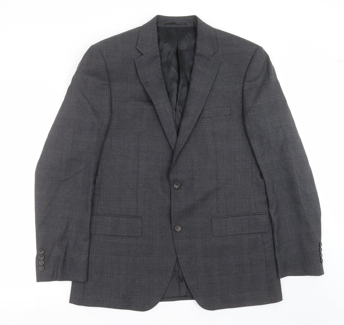 Mens UK Size 40 Blazer Regular Grey Suit Jacket