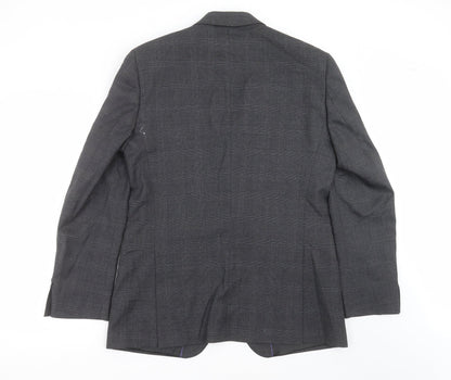 Mens UK Size 40 Blazer Regular Grey Suit Jacket