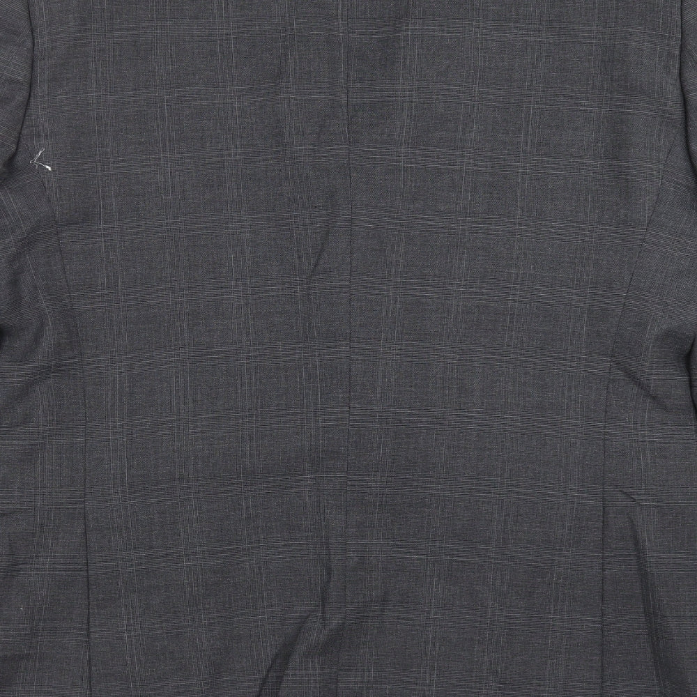 Mens UK Size 40 Blazer Regular Grey Suit Jacket
