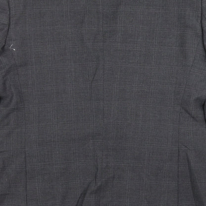 Mens UK Size 40 Blazer Regular Grey Suit Jacket