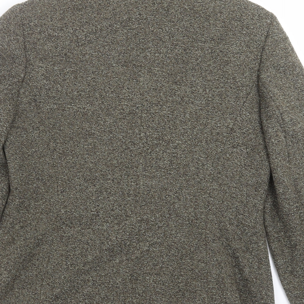 Brand and care label for look again women’s green jacket, size UK 12