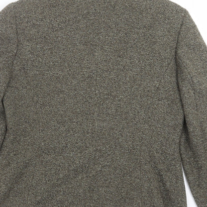 Brand and care label for look again women’s green jacket, size UK 12