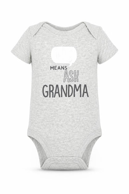 Front view of Carters Baby Grey Babygrow One-Piece, size 0-3, Months