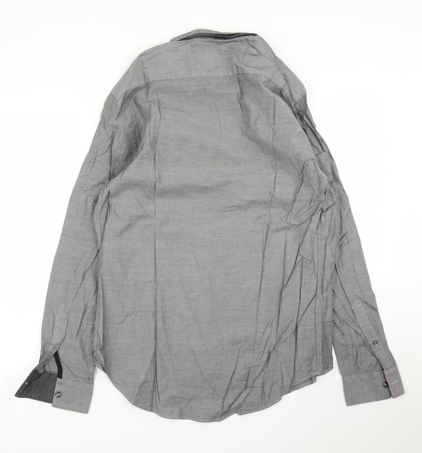 Zara Mens Grey    Button-Up Size L