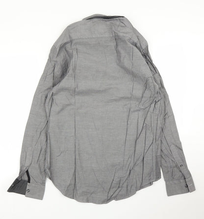 Zara Mens Grey    Button-Up Size L