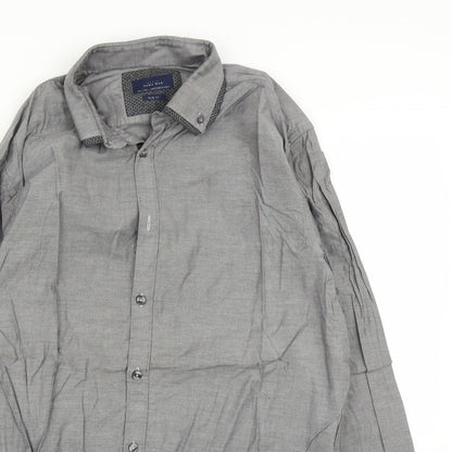 Zara Mens Grey    Button-Up Size L