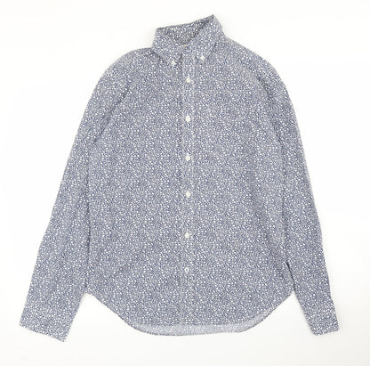 Mens UK Size S Gap Blue  Button-Up Long Sleeve Casual Shirt