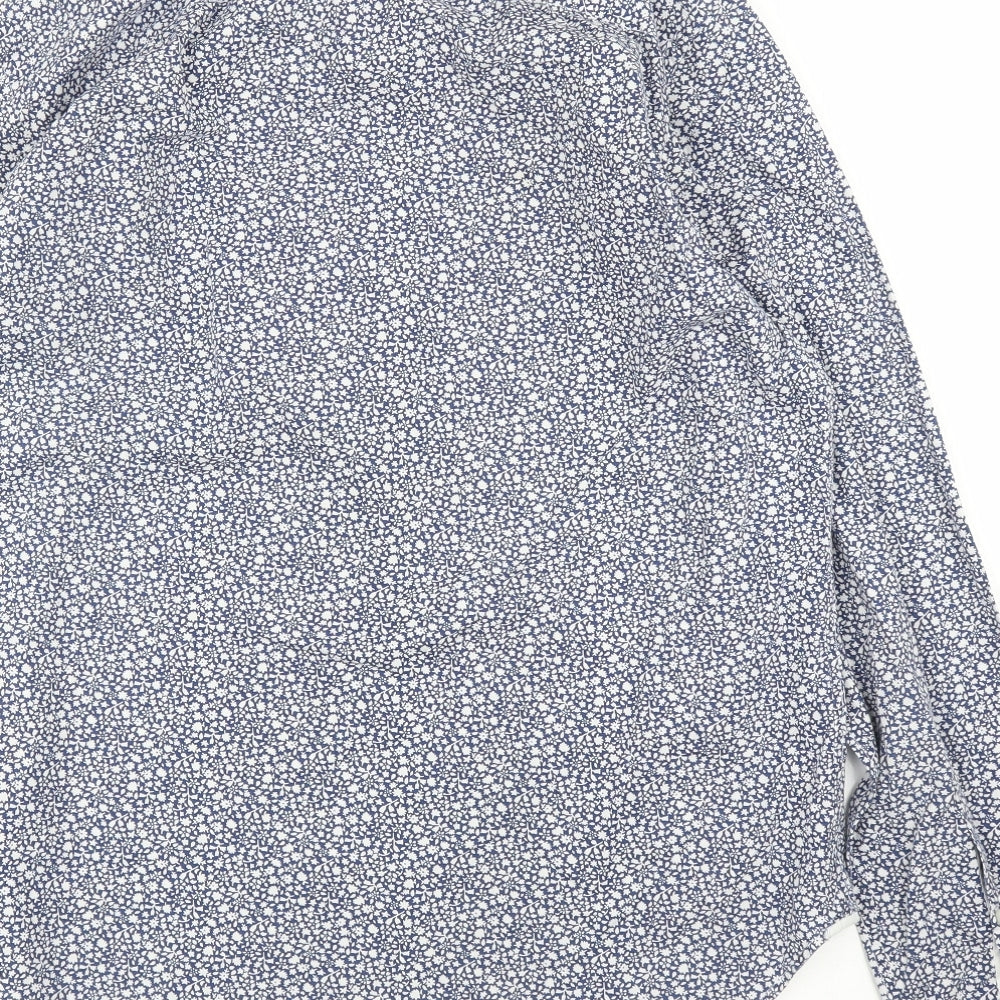 Mens UK Size S Gap Blue  Button-Up Long Sleeve Casual Shirt