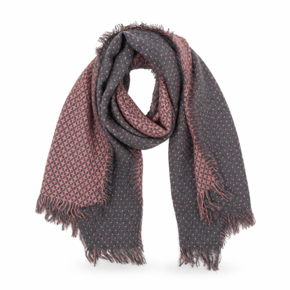 Front view of Preworn unisex pink shawl/wrap