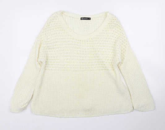 Womens UK Size 10 Internationale Ivory Pullover Jumper
