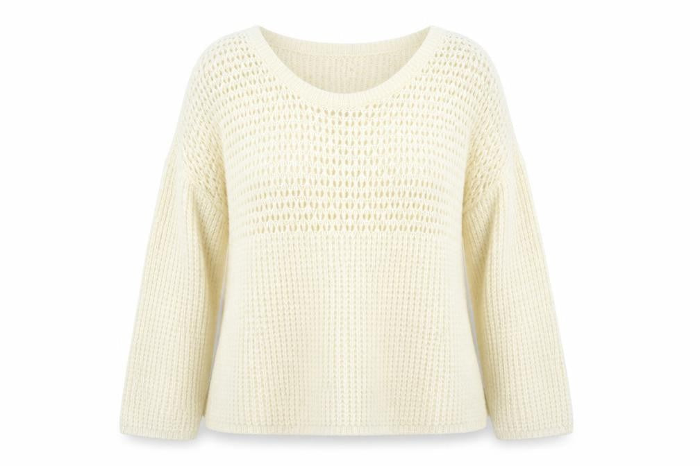 Womens UK Size 10 Internationale Ivory Pullover Jumper