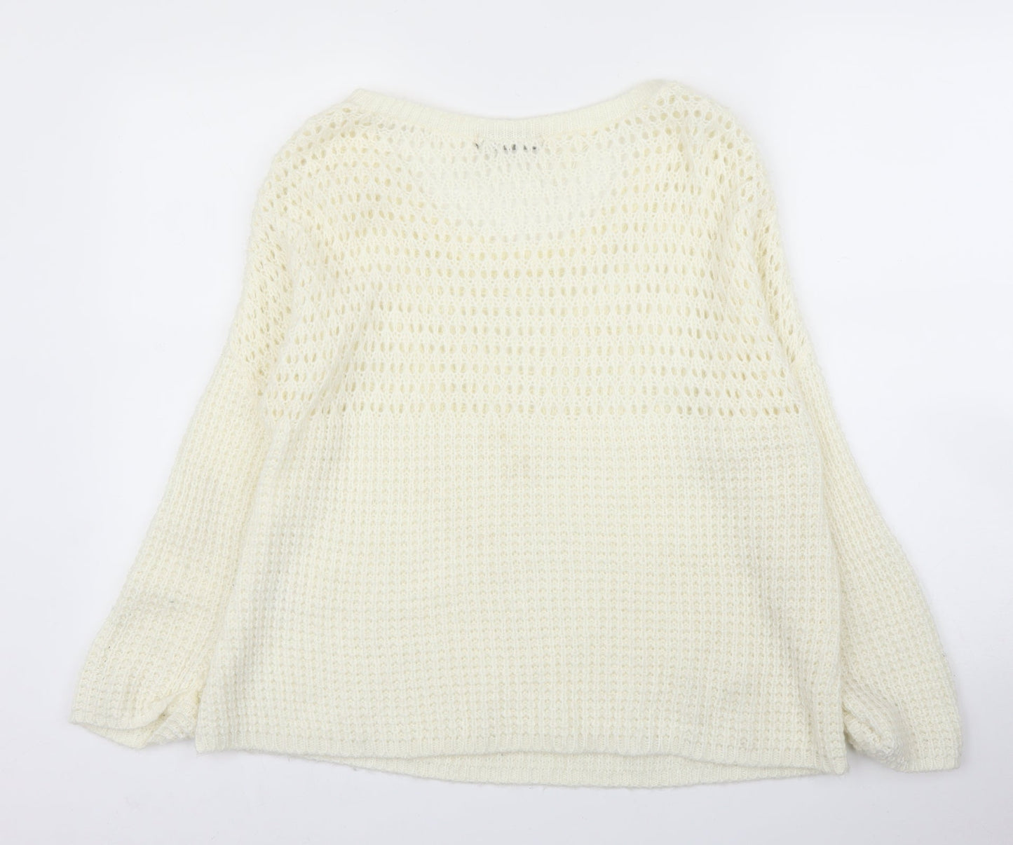 Womens UK Size 10 Internationale Ivory Pullover Jumper