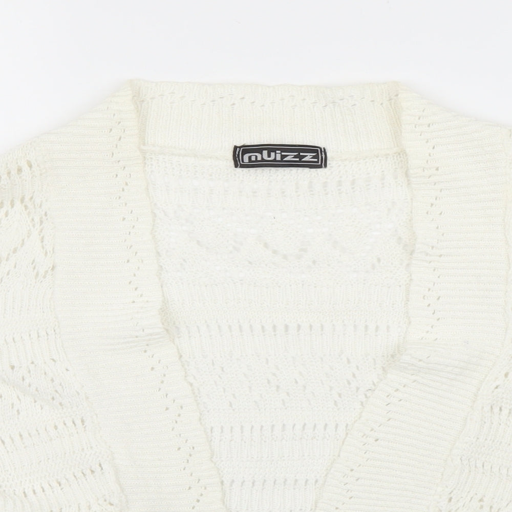 Muizz Womens Ivory   Cardigan Jumper Size M