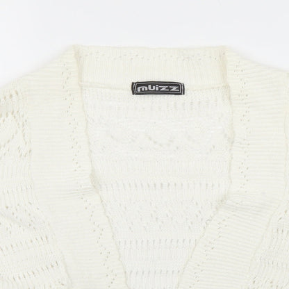 Muizz Womens Ivory   Cardigan Jumper Size M