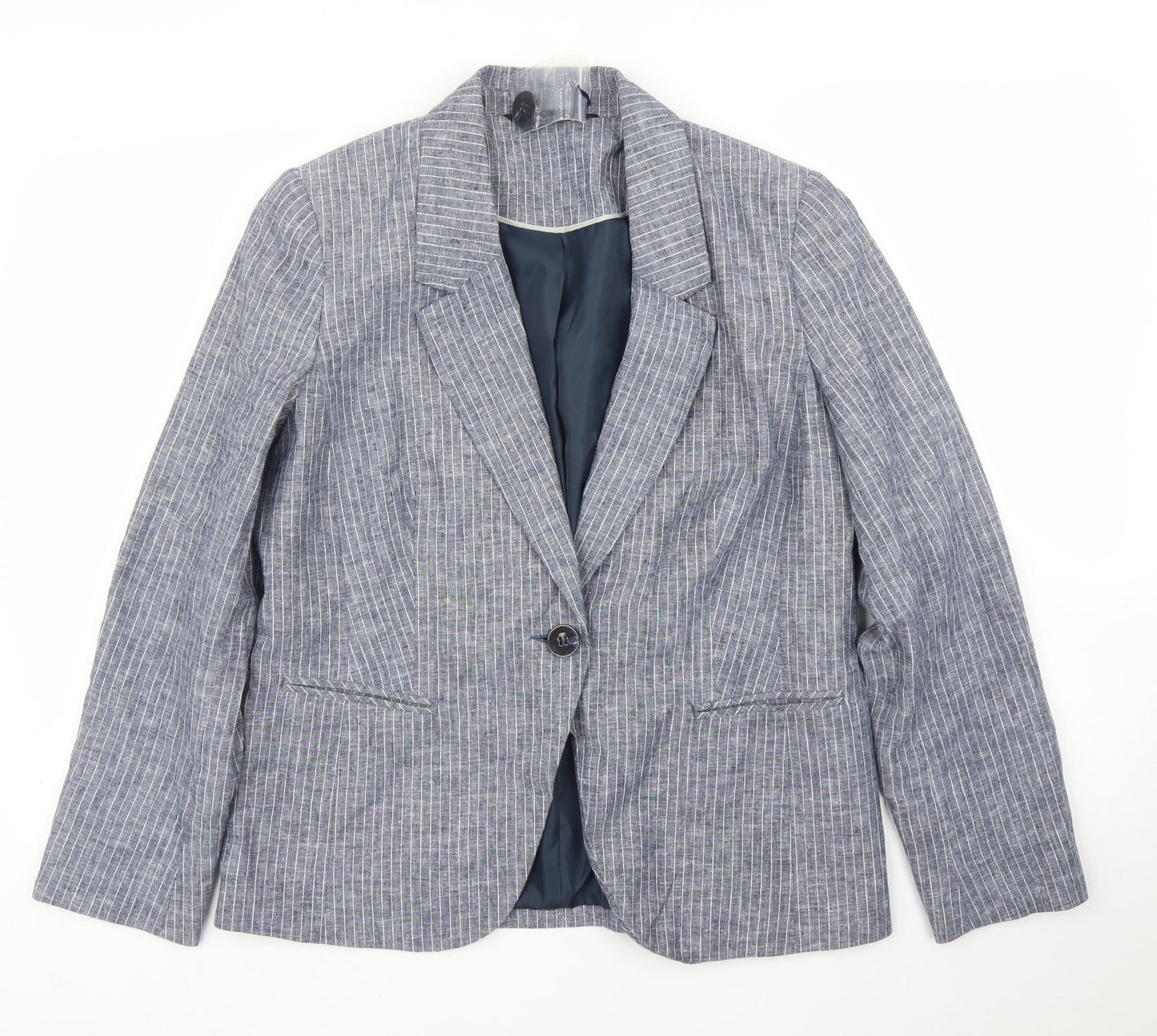 Womens UK Size 12 BM Regular Blue Blazer
