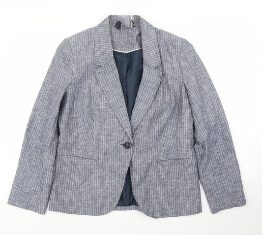 Womens UK Size 12 BM Regular Blue Blazer