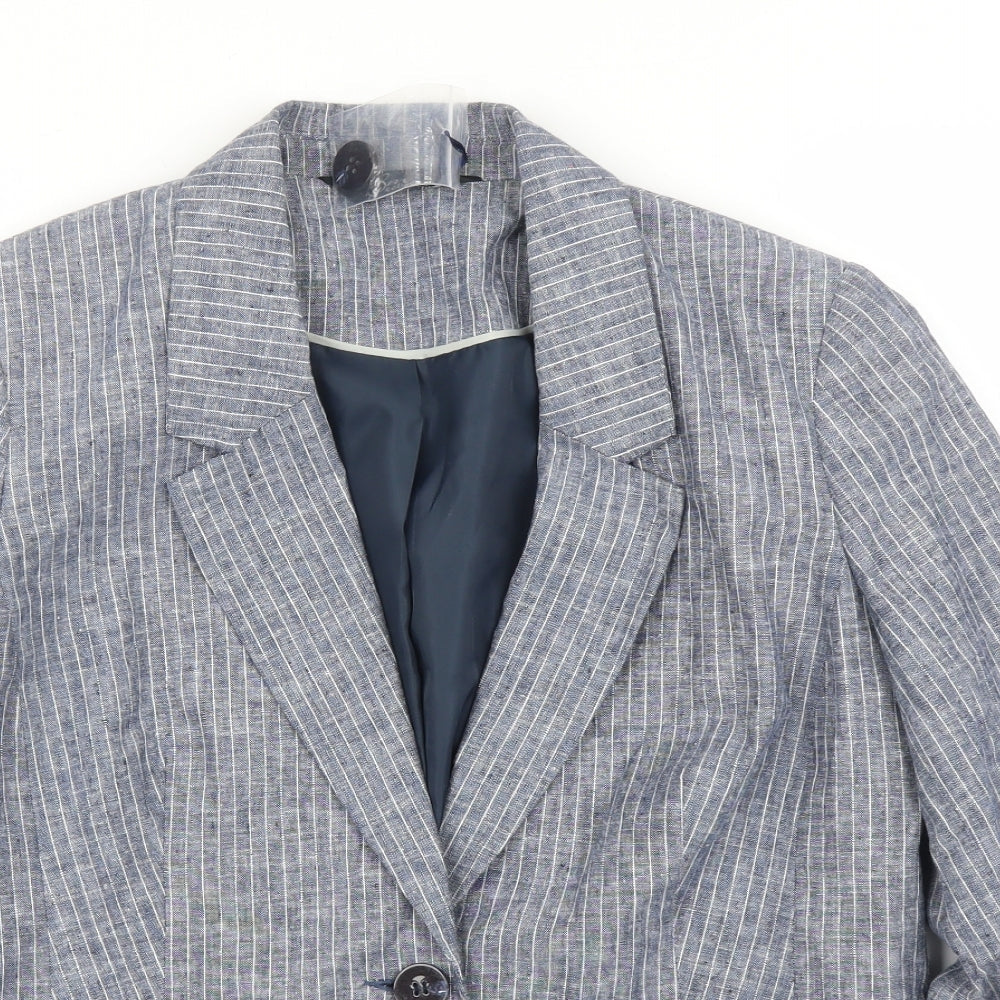 Womens UK Size 12 BM Regular Blue Blazer