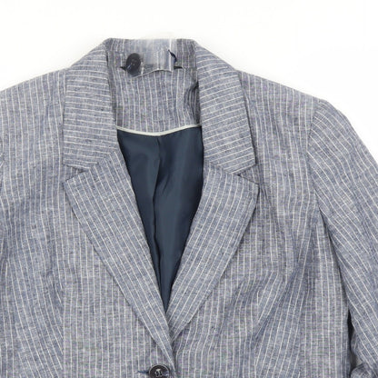 Womens UK Size 12 BM Regular Blue Blazer