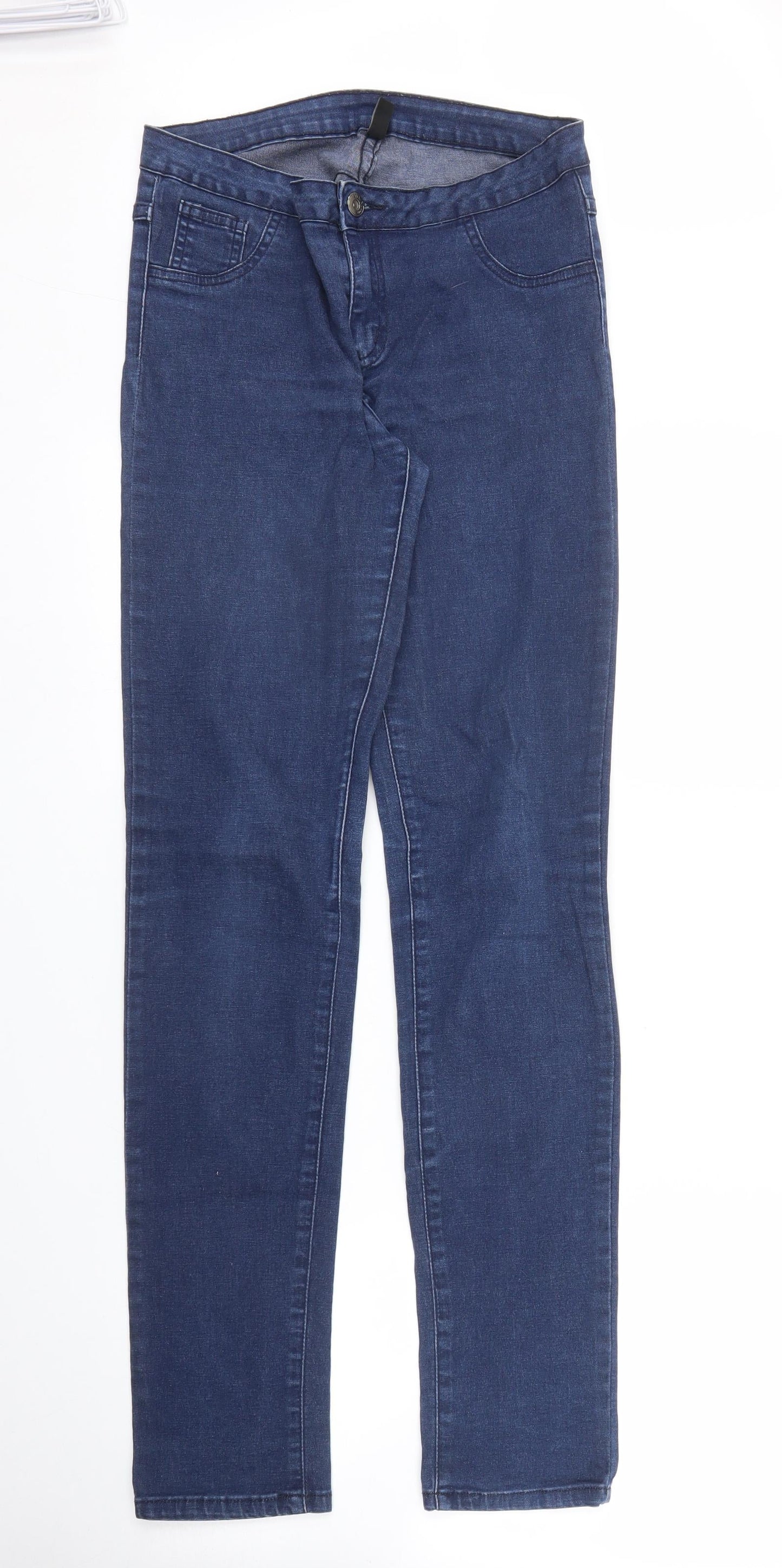 Womens UK Size L VILA Regular Fit Skinny Blue Jeans