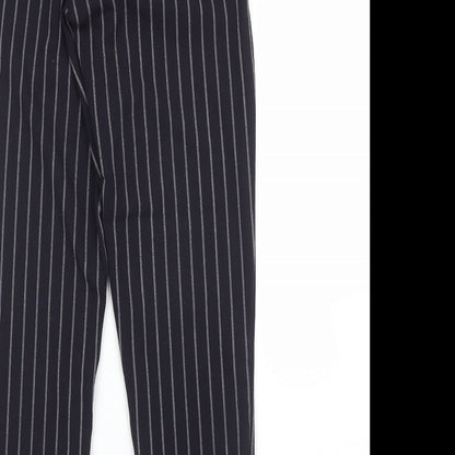Womens UK Size XS Bershka Regular Fit Carrot Blue Trousers