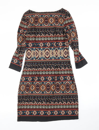 Primark Womens Brown Batik  A-Line  Size 6
