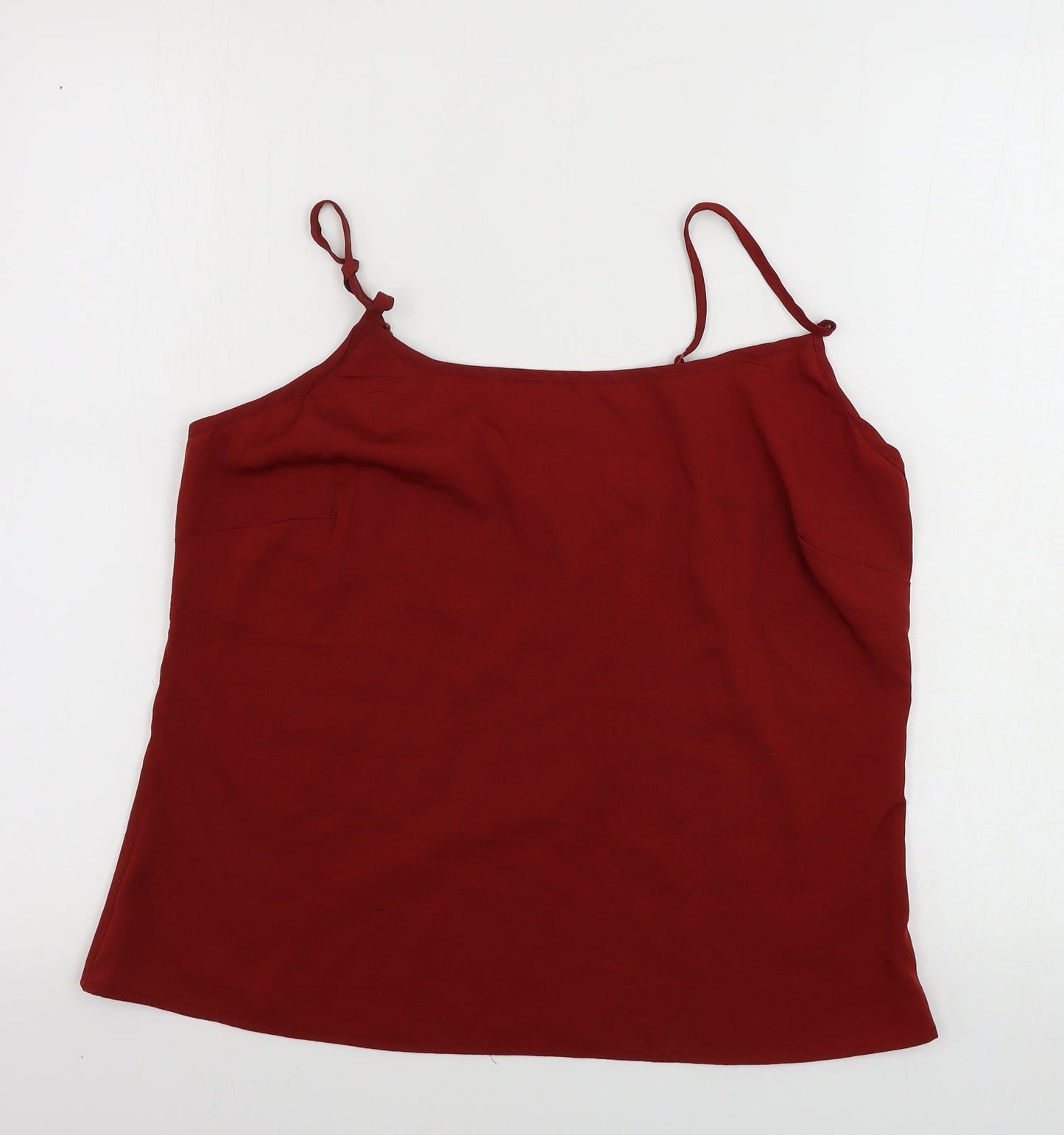 Womens UK Size 12 ASOS Red Basic Tank