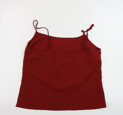 Womens UK Size 12 ASOS Red Basic Tank