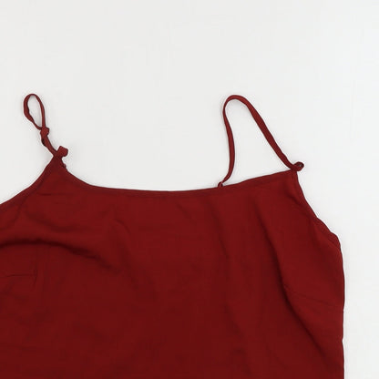 Womens UK Size 12 ASOS Red Basic Tank